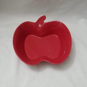 Red Apple Nantucket Stoneware Snack Candy Dip Baking Dish